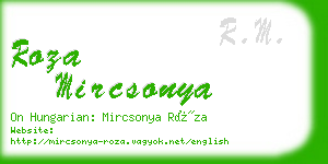 roza mircsonya business card